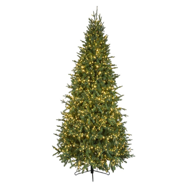 Slim Canadian Balsam Green Artificial Christmas Tree with Warm White